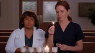 April (right) in a still from the show | Image Source: ABC